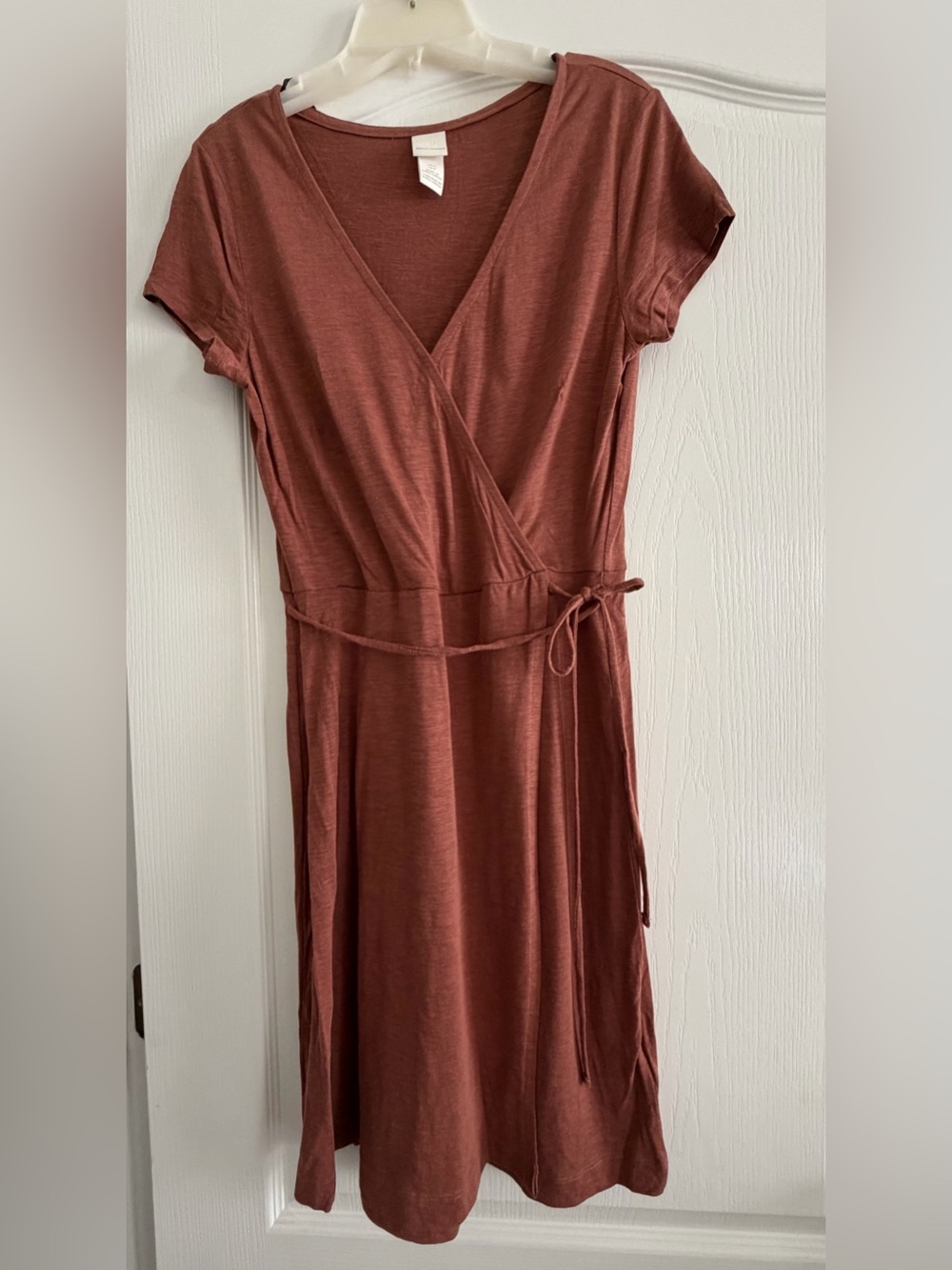 H&M Rust Wrap Midi Dress